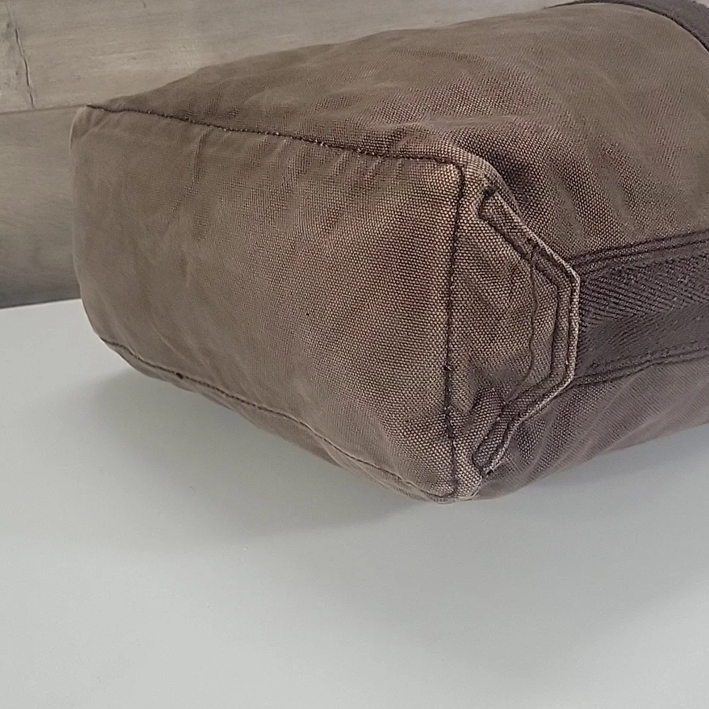 Abercrombie & Fitch Brown Canvas Leather Tote Bag for Men